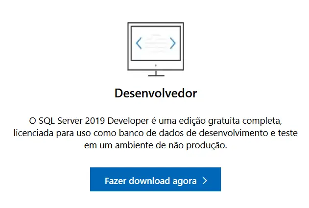 Download do SQL Server Developer