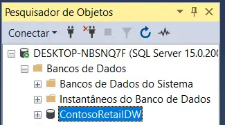 Visualizando o banco de dados importado