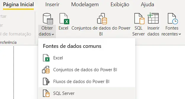 Importando o banco de dados através do Power BI - Como Integrar o Power BI com SQL Server