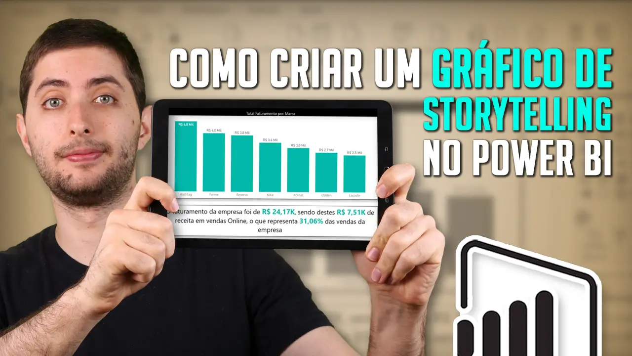 Gráfico de Storytelling no Power BI (Enlighten Data Story)