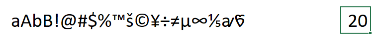 Contagem dos caracteres