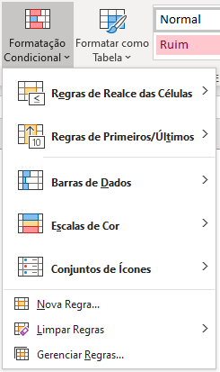Formatação Condicional Excel