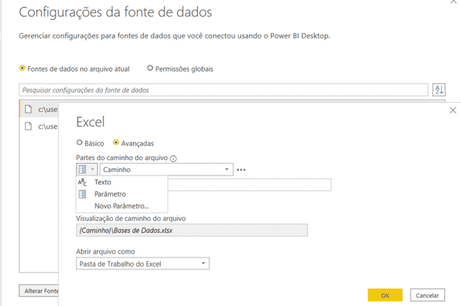 Alterar Fonte de Dados Power Query