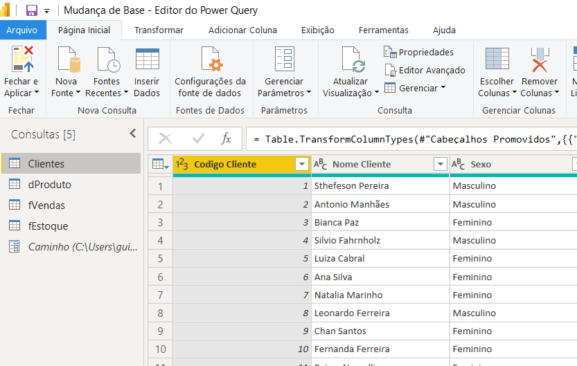 Alterar Fonte de Dados Power Query