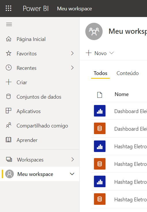Exportar relatórios do Power BI