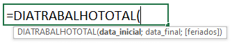 Fórmula DIATRABALHOTOTAL