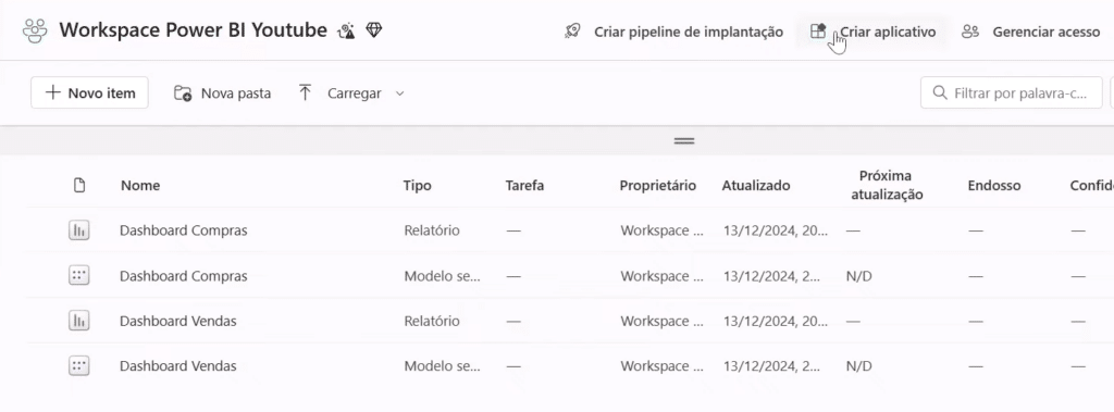Crie o Aplicativo