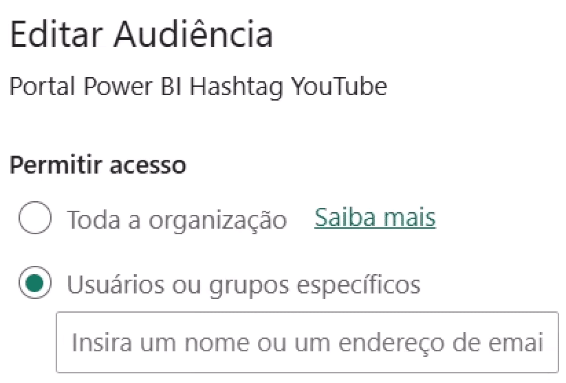 Definindo os acessos ao dashboard