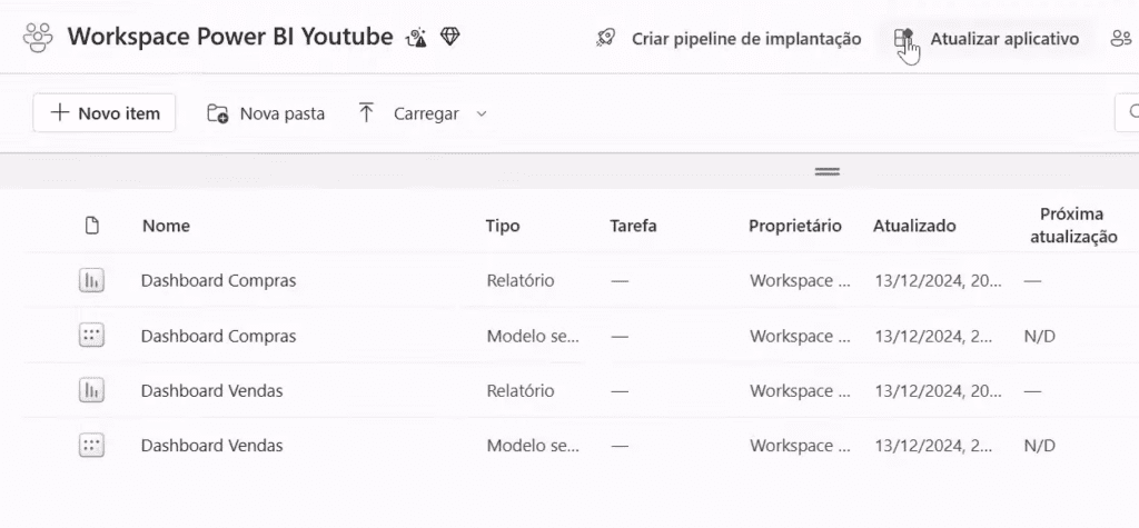 Atualizar aplicativo