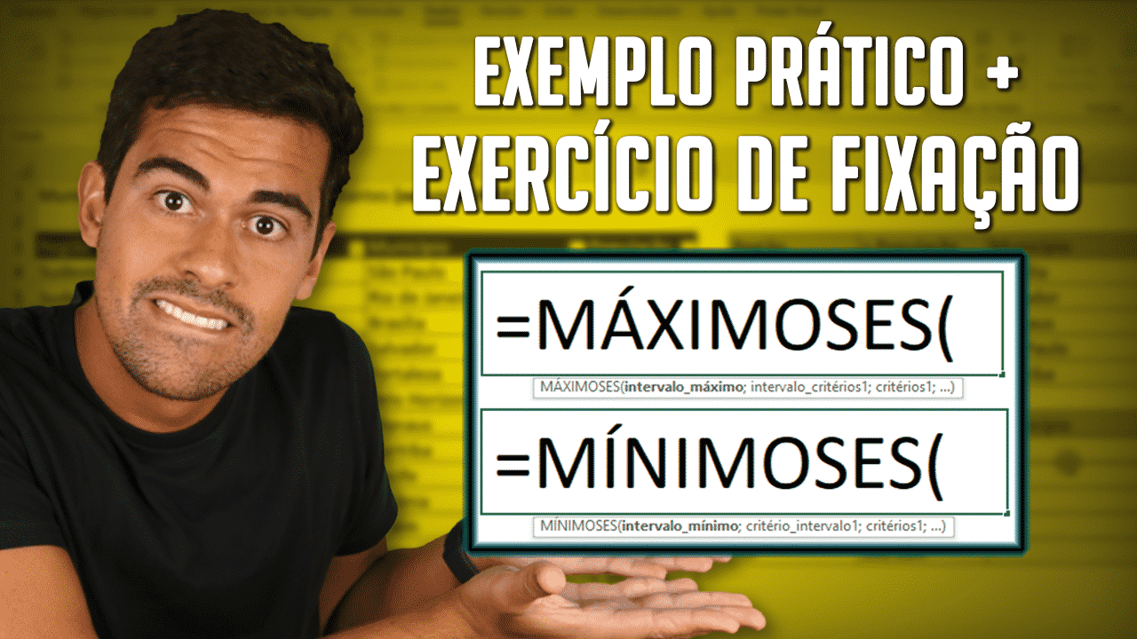 MÁXIMOSES e MÍNIMOSES no Excel – Exemplo + Exercício