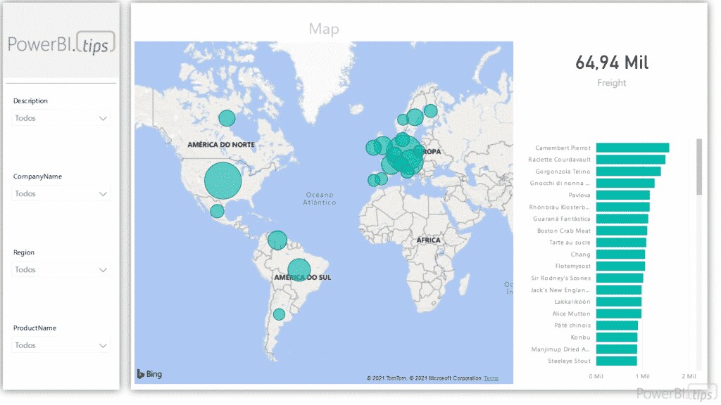 template Left Slicers Logo do Power BI