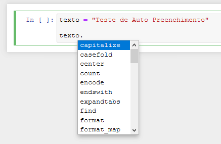 Preenchimento Automático no Jupyter