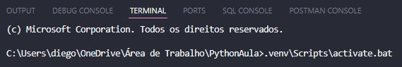 Ativando Ambientes Virtuais Manualmente no VS Code