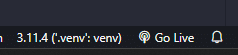 notação ('.venv': venv)