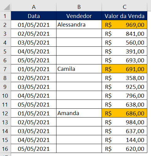 Visualizando os dados depois de remover a ferramenta