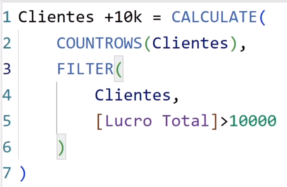 Formula FILTER dentro da formula CALCULATE para resolver o problema da medida