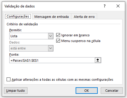 Lista Condicional no Excel