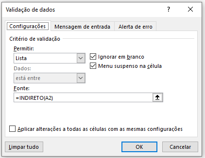 Lista Condicional no Excel