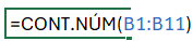 Função CONT.NÚM