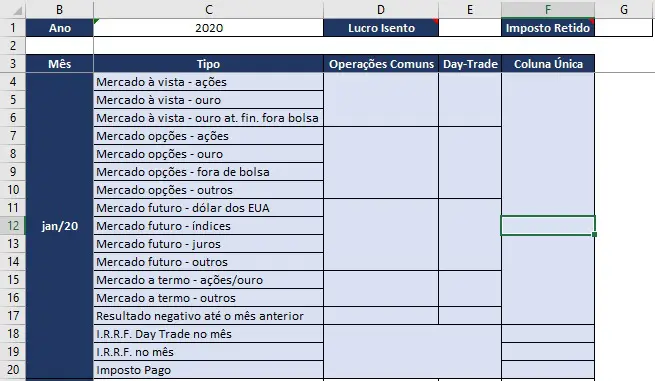 Renda Variável da DIRPF Pt.1
