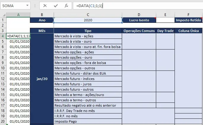 Renda Variável da DIRPF Pt.1