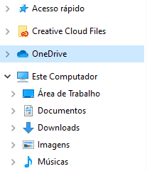 OneDrive sincronizado no computador