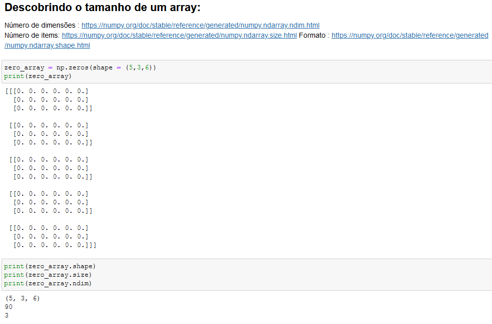 Descobrindo o tamanho de um Array