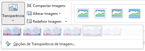 Ajustando a transparência do plano de fundo