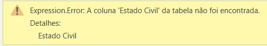 Erro ao atualizar dados no Power BI