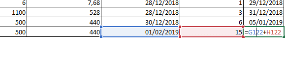 Exemplo de fórmulas no Excel