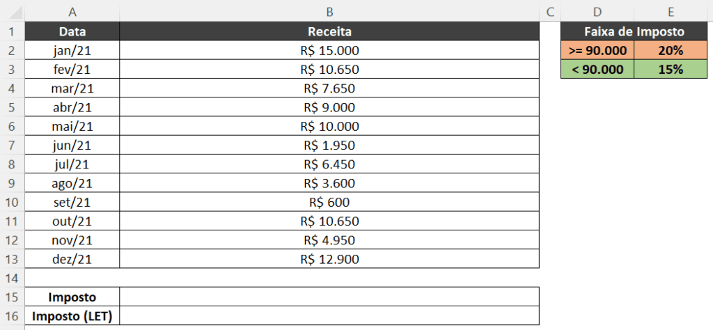 Planilha de exemplo