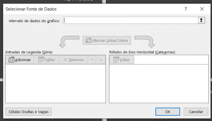 Opção de seleção de dados
