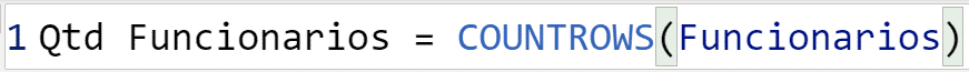 Contando a quantidade de linhas de uma coluna com COUNTROWS