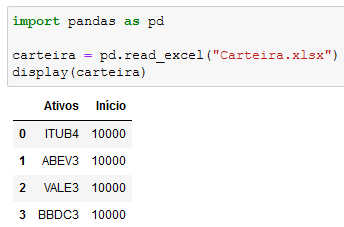 Investimentos com Python