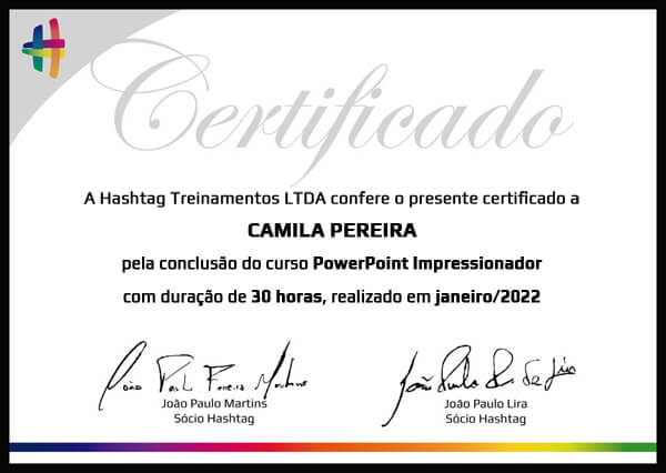 Certificado Curso PowerPoint Impressionador