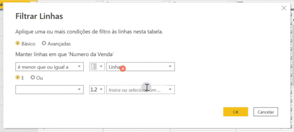 Filtrando os dados com o parâmetro criado