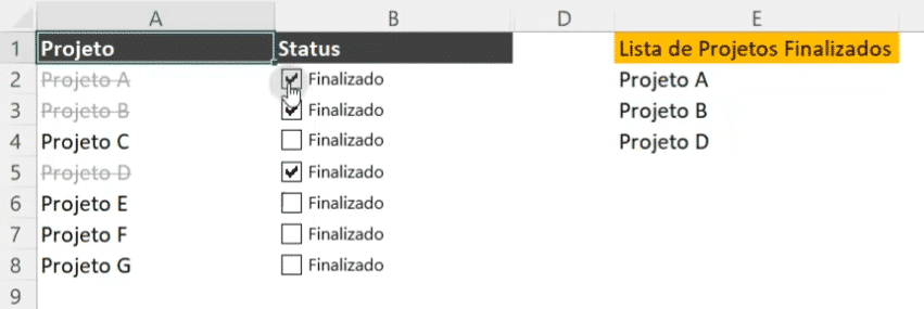 Controle de atividades