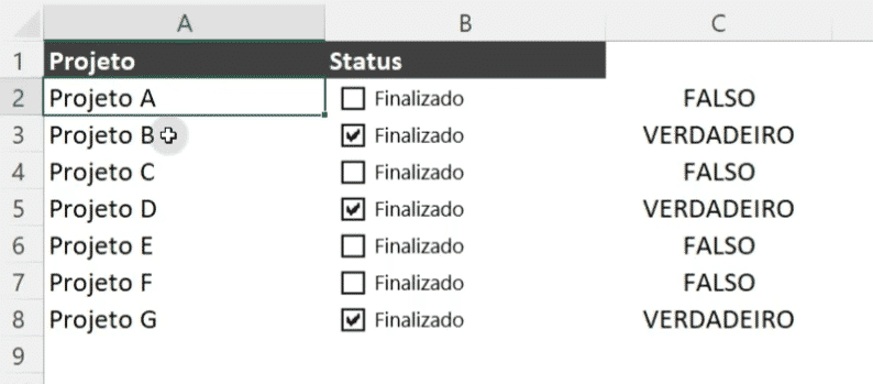 Controle de Projetos no Excel