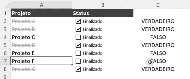 Controle de Projetos no Excel