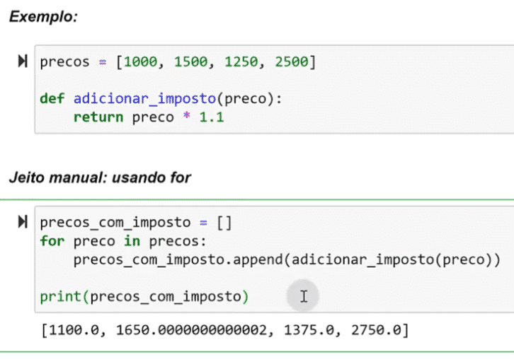 Exemplo usando a estrutura de repetição FOR