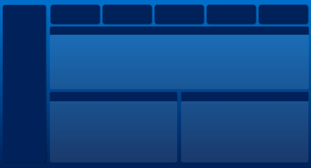 Estrutura inicial do dashboard