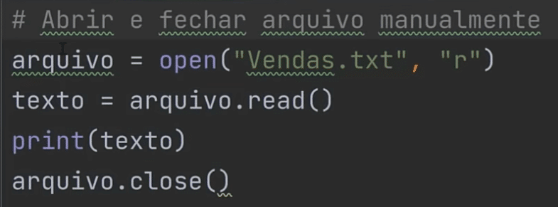 Abrir e fechar arquivo manualmente