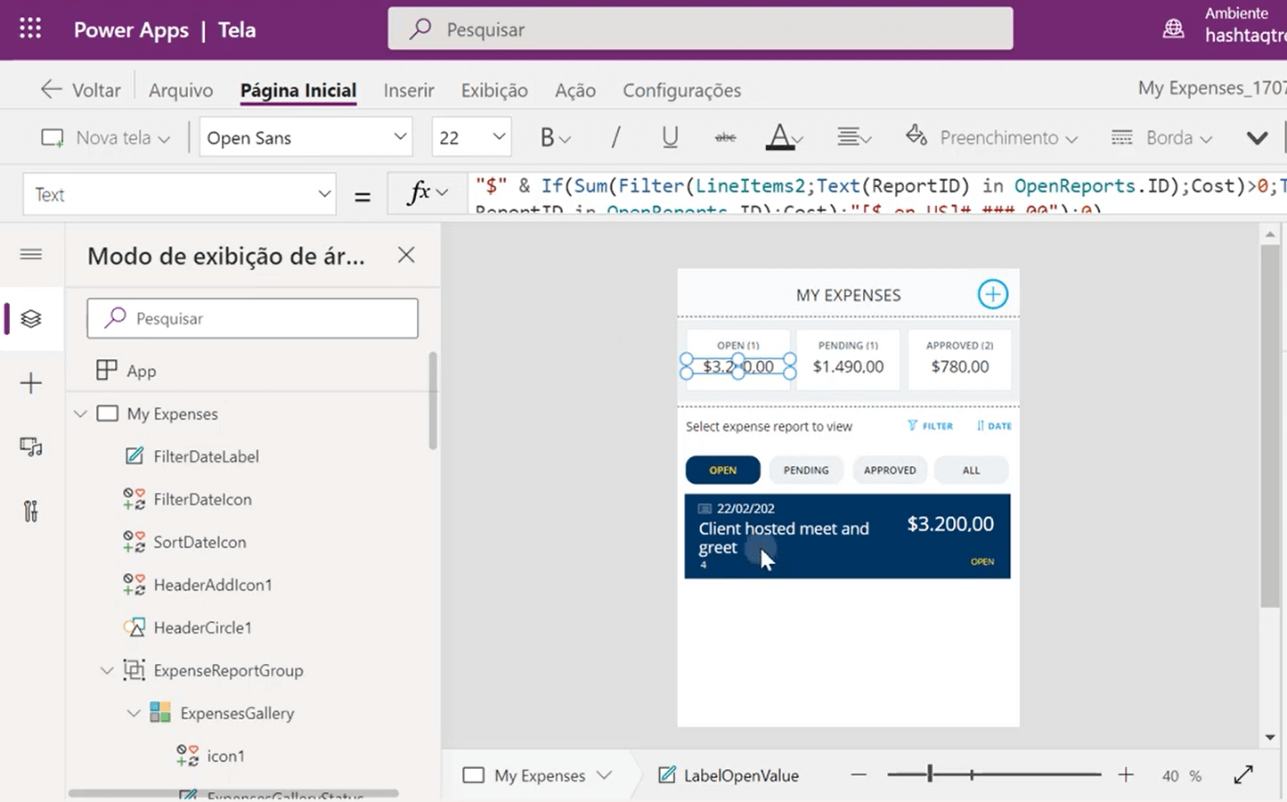O que power apps ferramenta para cria o de aplicativos