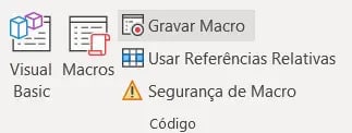 como gravar macros no excel