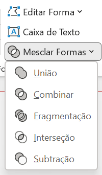 Ferramenta para mesclar formas