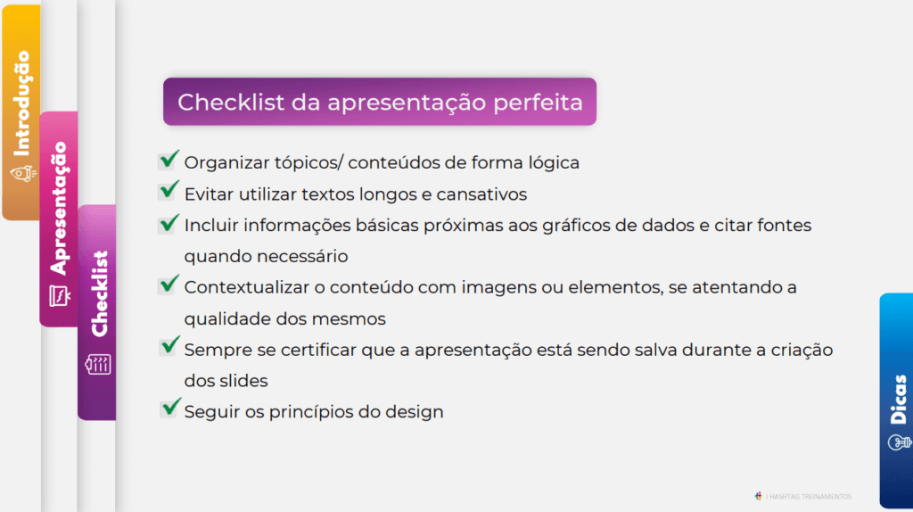 Apresentações em PowerPoint - Saia do Zero em Apresentações 2 Checklist da apresentação perfeita