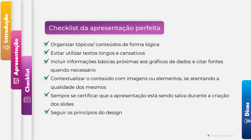 Checklist da apresentação perfeita
