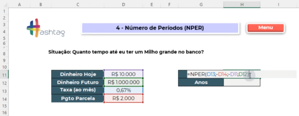 Fórmulas Financeiras no Excel