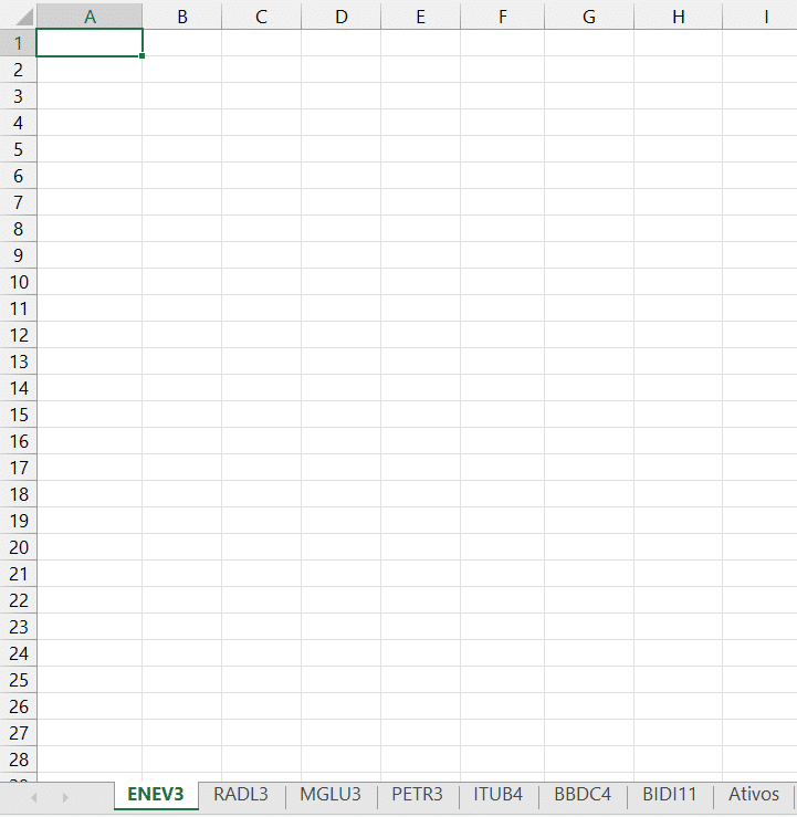 Cotação Histórica de Ações no Excel