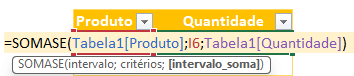 Aplicando a função SOMASE pro Limão